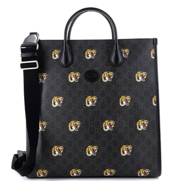 Gucci Interlocking G Tote Printed GG Coated Canvas Vertical