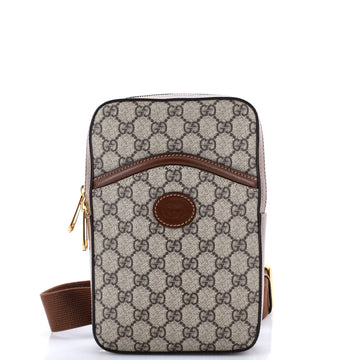 Gucci Interlocking G Patch Sling Bag GG Coated Canvas Small