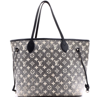 Louis Vuitton Neverfull NM Tote Monogram Jacquard Denim MM