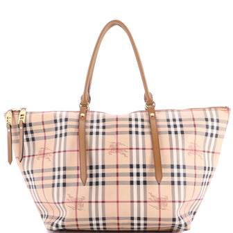 Burberry Salisbury Tote Haymarket Coated Canvas Medium