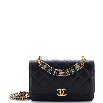 Chanel Coco First Wallet on Chain Quilted Caviar