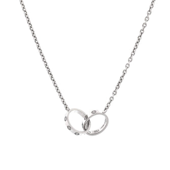 Cartier Love Interlocking Necklace 18K White Gold