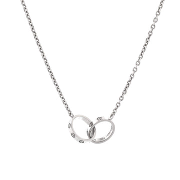 Cartier Love Interlocking Necklace 18K White Gold