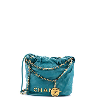 Chanel 22 Chain Hobo Quilted Calfskin Mini