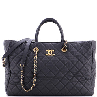 Chanel Coco Handle Shopping Tote Quilted Caviar Large