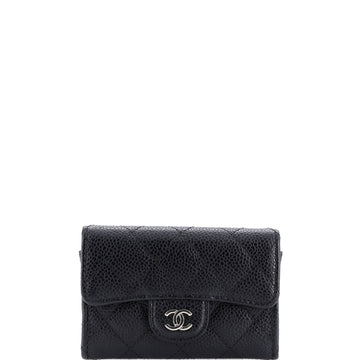Chanel Classic Flap Card Case Quilted Caviar