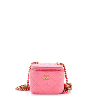 Chanel Pearl Crush Vanity Case with Chain Quilted Lambskin Mini