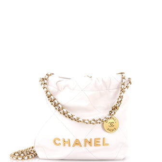 Chanel 22 Chain Hobo Quilted Shaded Calfskin Mini