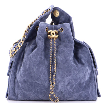Chanel 25 Hobo Bag Quilted Suede Medium