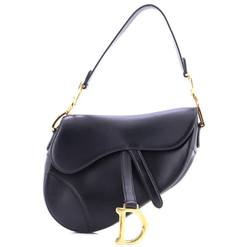 Christian Dior Saddle Handbag Leather Medium