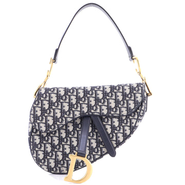 Christian Dior Saddle Handbag Oblique Canvas Medium