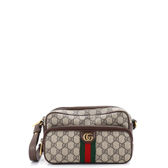 Gucci Ophidia Front Pocket Messenger Bag GG Coated Canvas Small