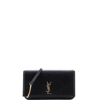 Saint Laurent Classic Monogram Phone Holder Shoulder Bag Leather
