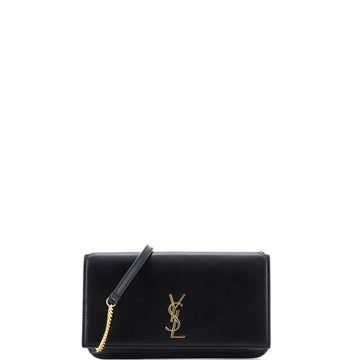 Saint Laurent Classic Monogram Phone Holder Shoulder Bag Leather
