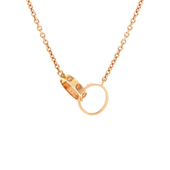 Cartier Love Interlocking Necklace 18K Rose Gold