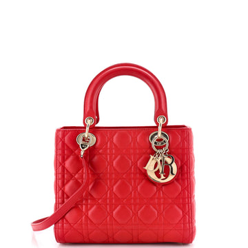 Christian Dior Lady Dior Bag Cannage Quilt Lambskin Medium