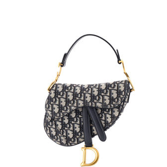 Christian Dior Saddle Handbag Oblique Canvas Mini
