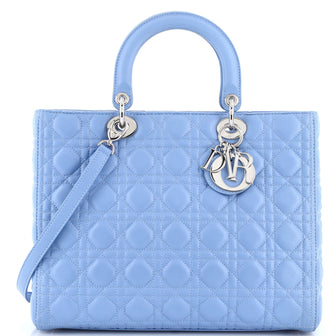 Christian Dior Lady Dior Bag Cannage Quilt Lambskin Large