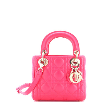 Christian Dior Lady Dior Bag Cannage Quilt Lambskin Mini