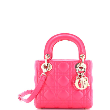 Christian Dior Lady Dior Bag Cannage Quilt Lambskin Mini