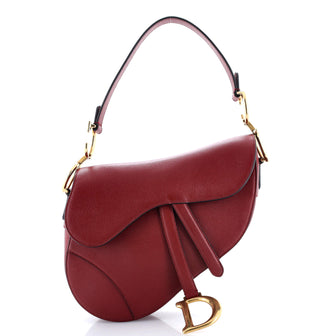 Christian Dior Saddle Handbag Leather Medium