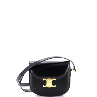 Celine Triomphe Besace Clea Flap Bag Leather