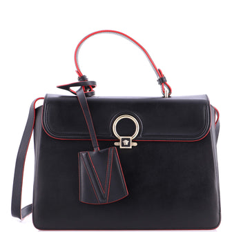 Versace DV One Top Handle Bag Leather Large