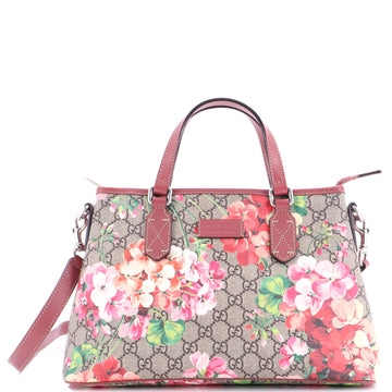 Gucci Convertible Zip Tote Blooms Print GG Coated Canvas Medium