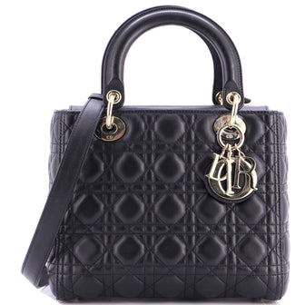 Christian Dior Lady Dior Bag Cannage Quilt Lambskin Medium