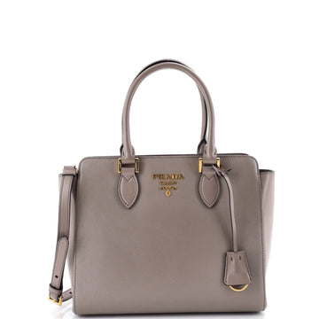 Prada Convertible Open Tote Saffiano Leather Small