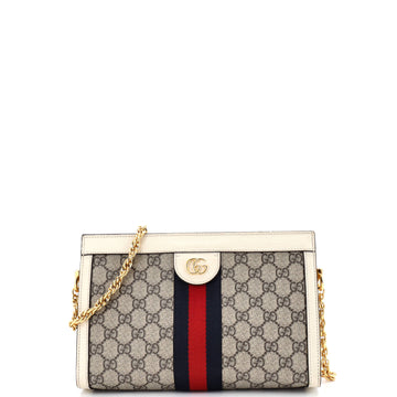 Gucci Ophidia Chain Shoulder Bag GG Coated Canvas Small