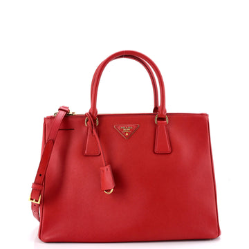 Prada Double Zip Lux Tote Saffiano Leather Medium