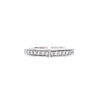Cartier Flat C Ring 18K White Gold with Diamonds
