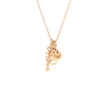 Tiffany & Co. Love & Heart Arrow Pendant Necklace 18K Rose Gold