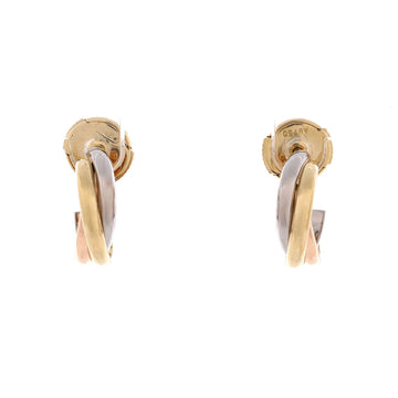Cartier Trinity Hoop Earrings 18K Tricolor Gold 13mm