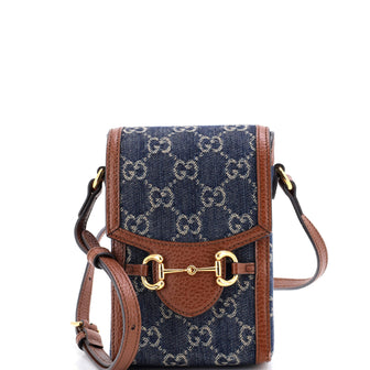 Gucci Horsebit 1955 Crossbody Bag GG Denim Mini