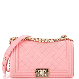 Chanel Boy Flap Bag Quilted Caviar Old Medium