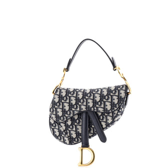 Christian Dior Saddle Handbag Oblique Canvas Mini