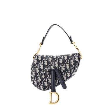 Christian Dior Saddle Handbag Oblique Canvas Mini