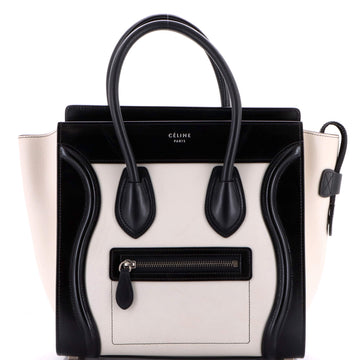Celine Bicolor Luggage Bag Lizard and Leather Micro