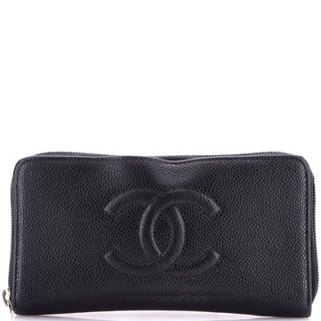 Chanel Timeless CC Zipped Wallet Caviar Long