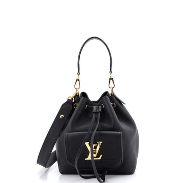 Louis Vuitton Lockme Pocket Bucket Bag Leather