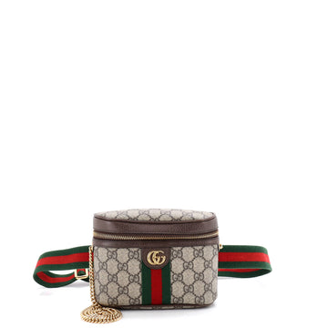 Gucci Ophidia Chain Belt Bag GG Coated Canvas Small