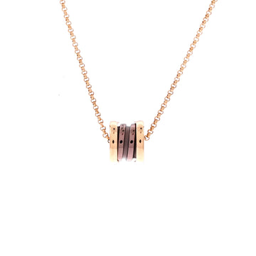 Bvlgari B.Zero1 Pendant Necklace 18K Rose Gold and Ceramic Mini