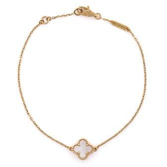 Van Cleef & Arpels Sweet Alhambra Bracelet 18K Yellow Gold and Mother of Pearl