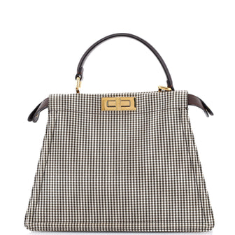 Fendi Peekaboo ISeeU Bag Houndstooth Wool Medium