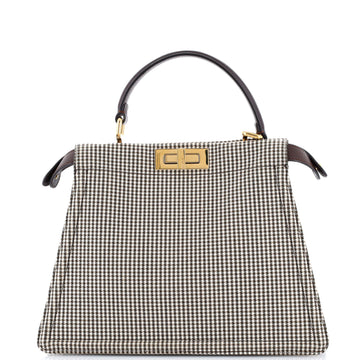 Fendi Peekaboo ISeeU Bag Houndstooth Wool Medium