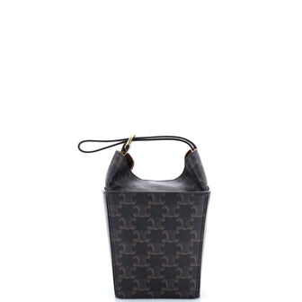 Celine Strap Box Top Handle Bag Triomphe Coated Canvas