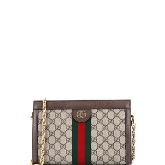 Gucci Ophidia Chain Shoulder Bag GG Coated Canvas Small