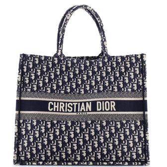 Christian Dior Book Tote Oblique Canvas Large